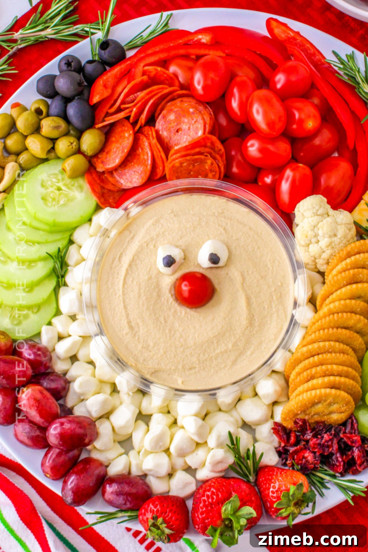 A Very Merry Santa Charcuterie Board 7 Christmas snack board