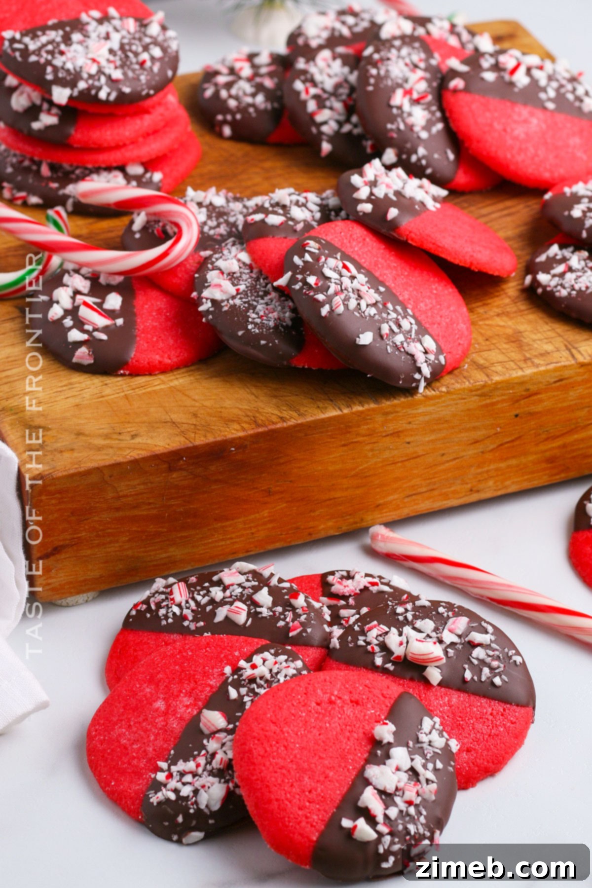 Peppermint Kissed Chocolate Treats 8 Christmas cookies