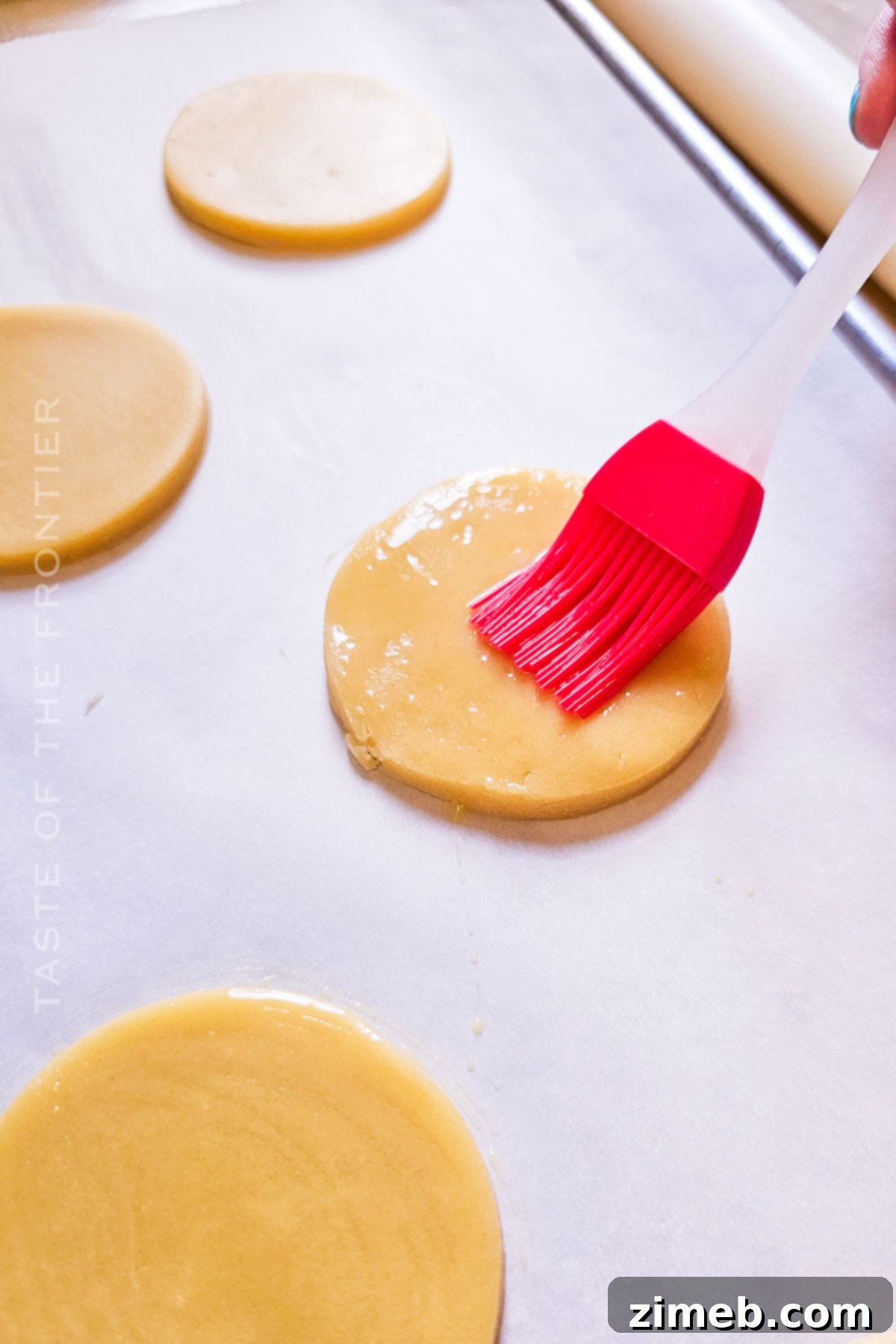 Breton Shortbread 7 egg wash on cookie dough