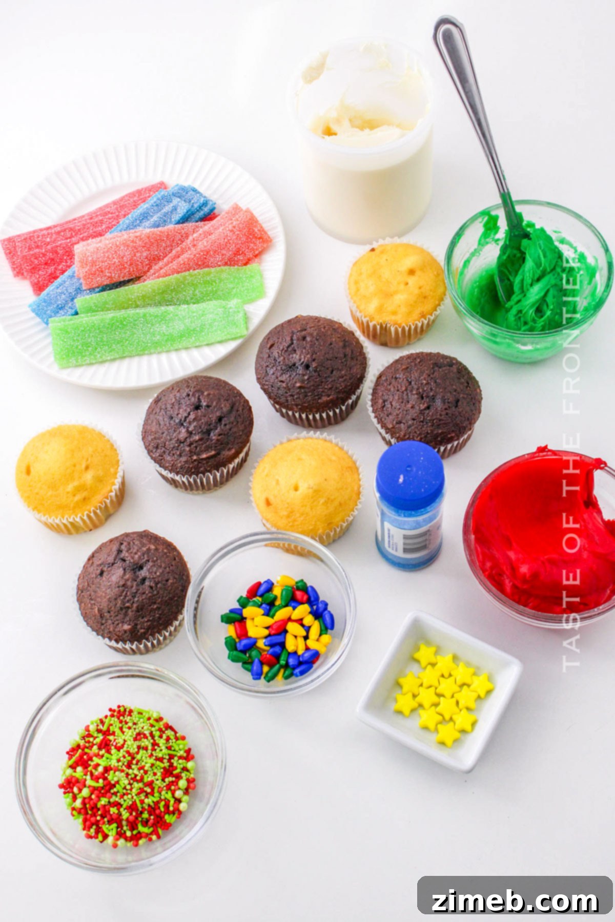 Kitschy Christmas Cupcakes 4 Ugly Sweater Cupcake ingredients