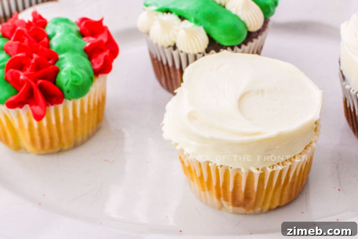 Kitschy Christmas Cupcakes 5 how to make Ugly Sweater Cupcakes