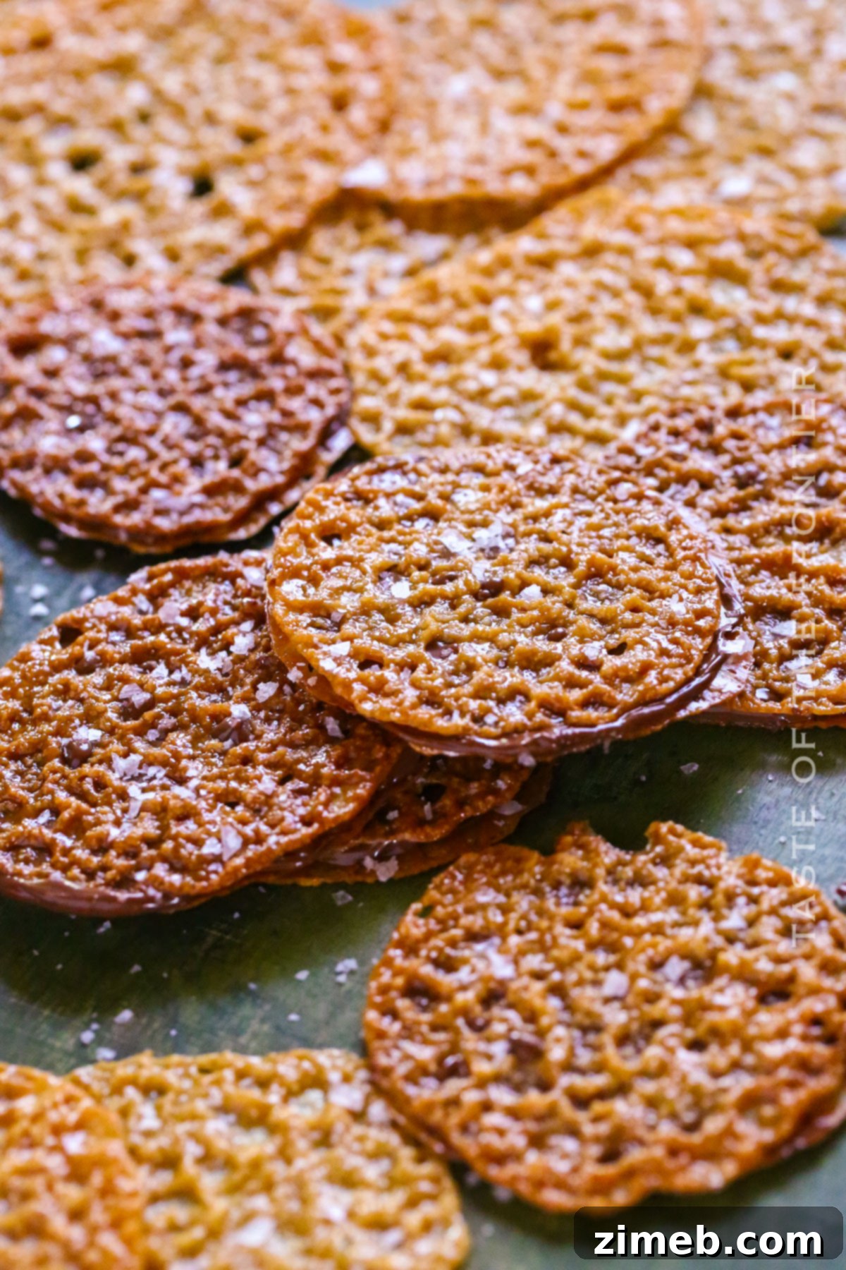 Delicate Lace Cookies 16 Best Lace Cookie recipe on a tray