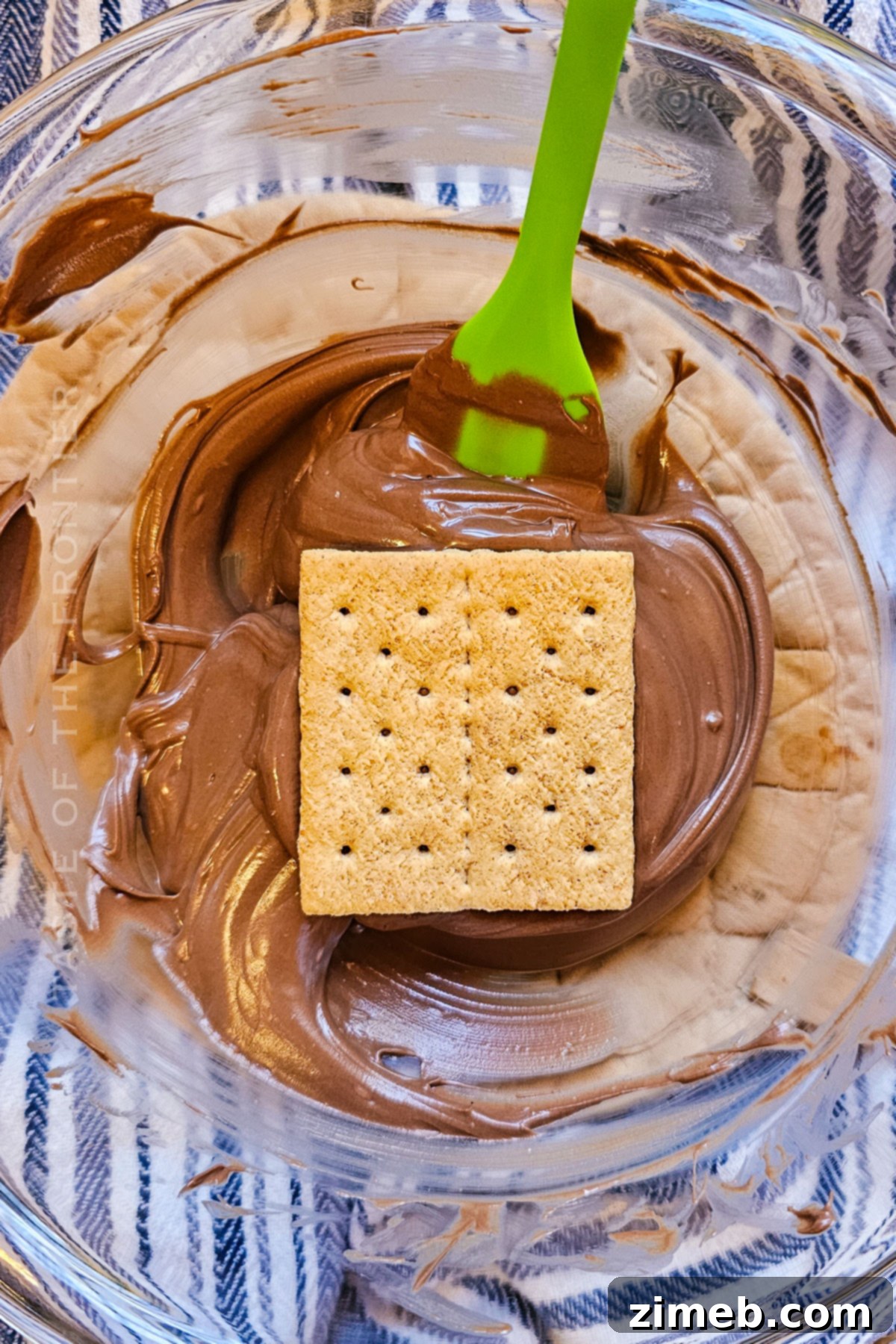 Chocolate Graham Delights 5 Process shot of how to make Chocolate-Covered Graham Crackers
