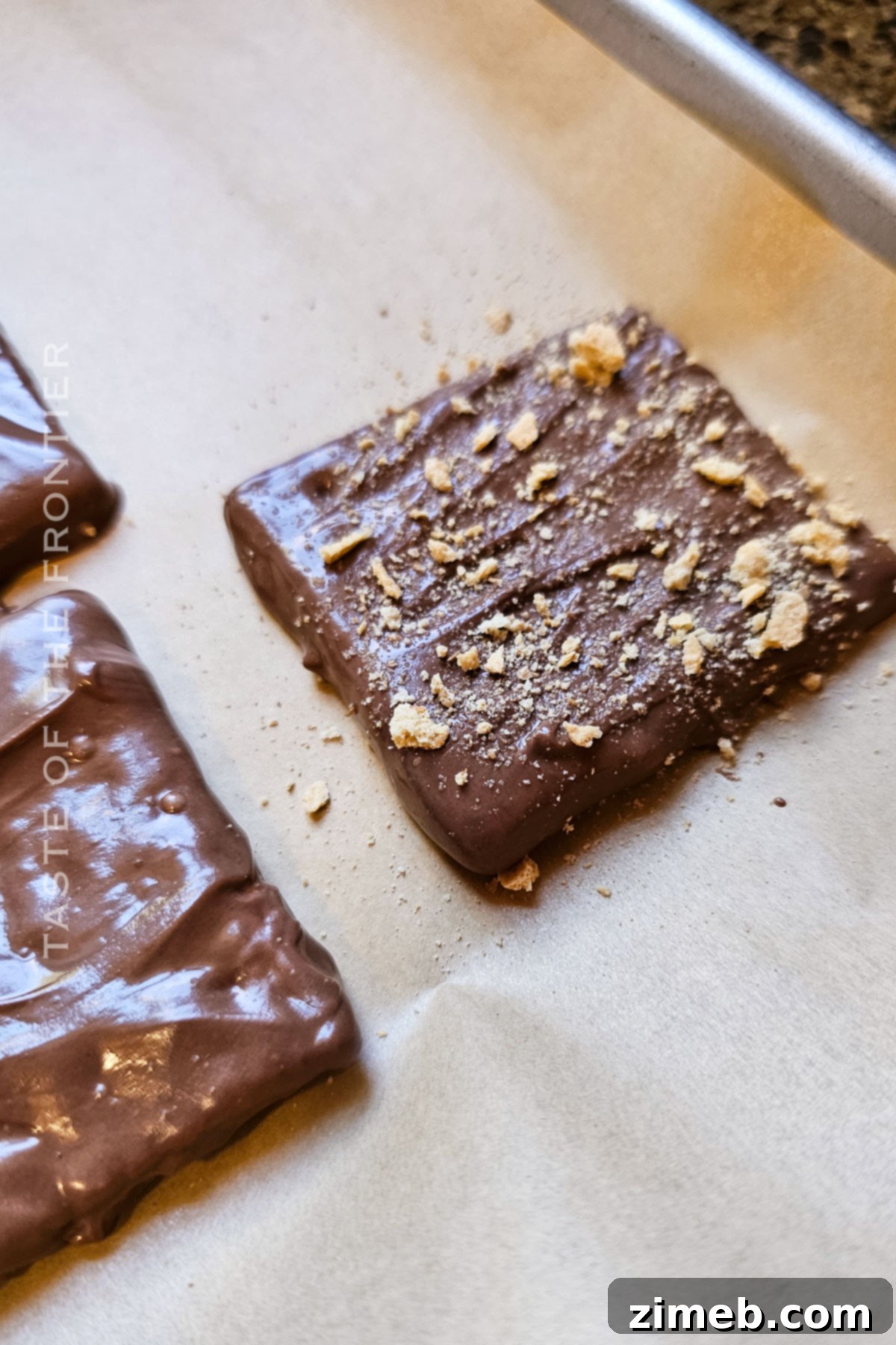 Chocolate Graham Delights 6 Step-by-step process of making Chocolate-Covered Graham Crackers