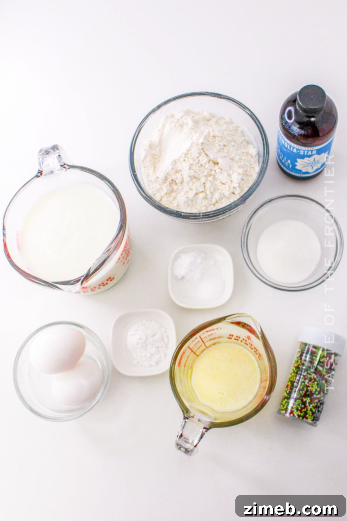Christmas Pancake ingredients