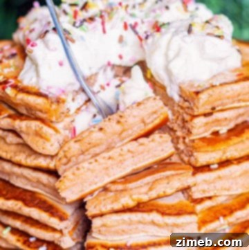 pancakes with a fork - holiday