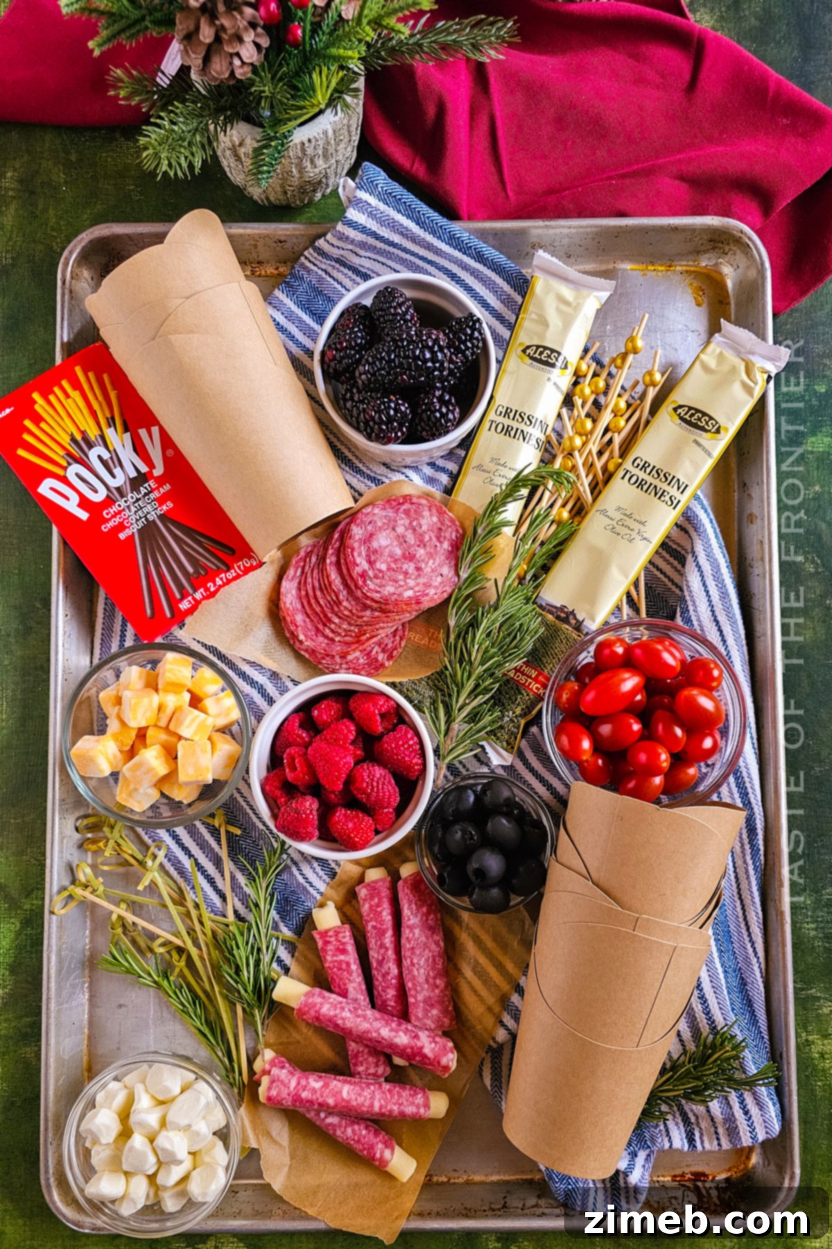 Ingredients for Charcuterie Cups laid out