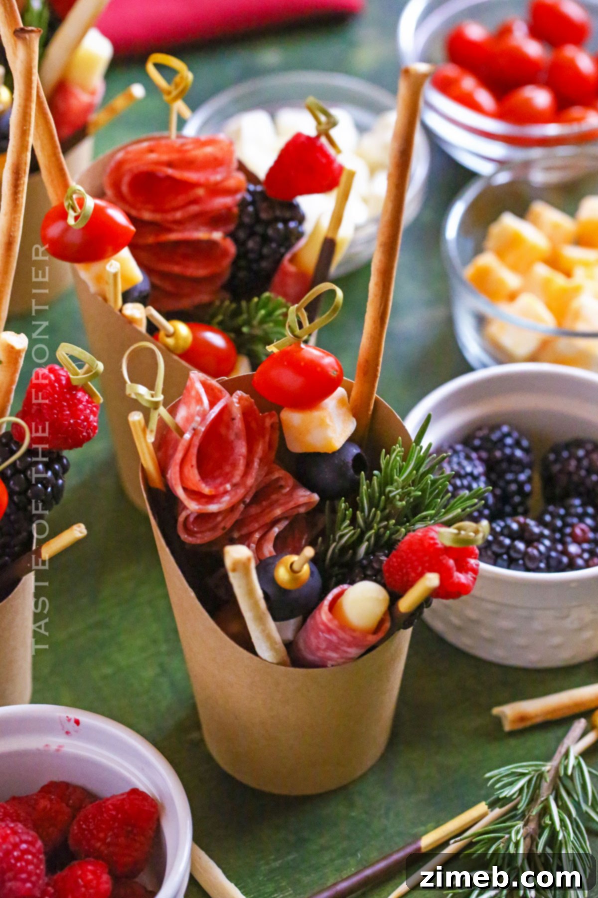 Appetizer cups ready for a party
