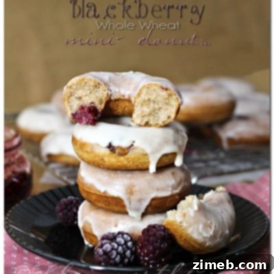 Simple Whole Wheat Blackberry Mini Donut Recipe 7 Blackberry Whole Wheat Mini-Donuts {Recipe}