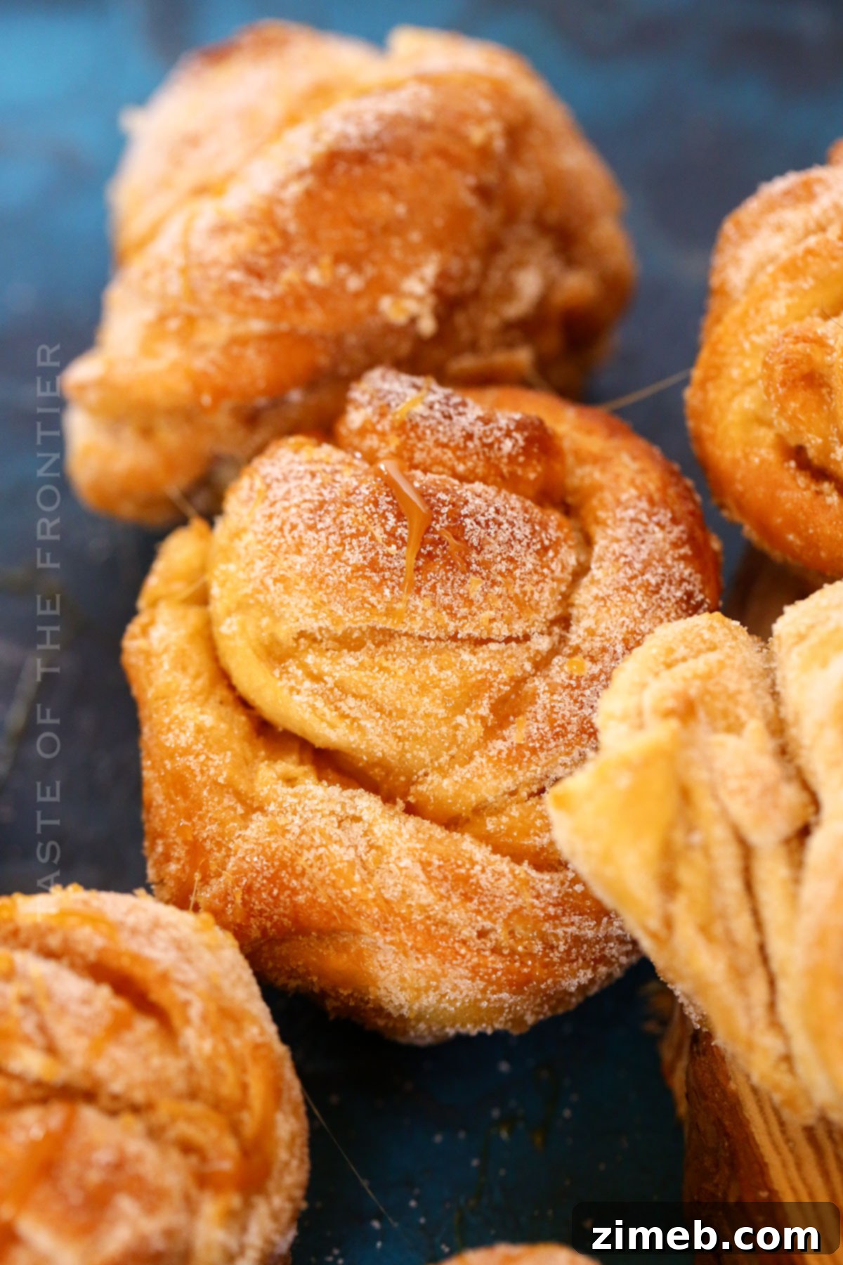 crescent dough with caramel