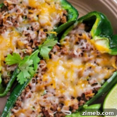 Bold Black Bean Beef 10 Stuffed Poblano Peppers