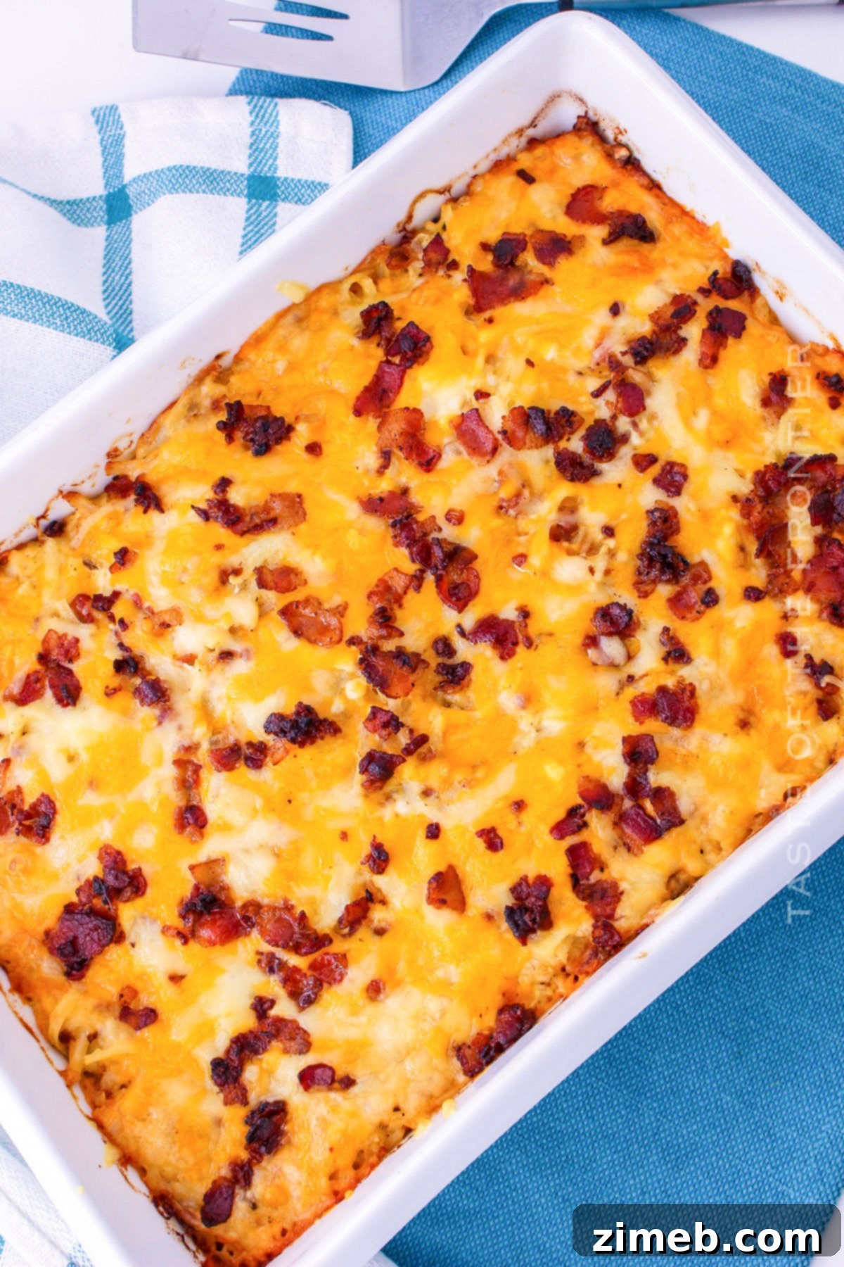 Hearty Amish Breakfast Bake 3 baked breakfast recipe ready for serving