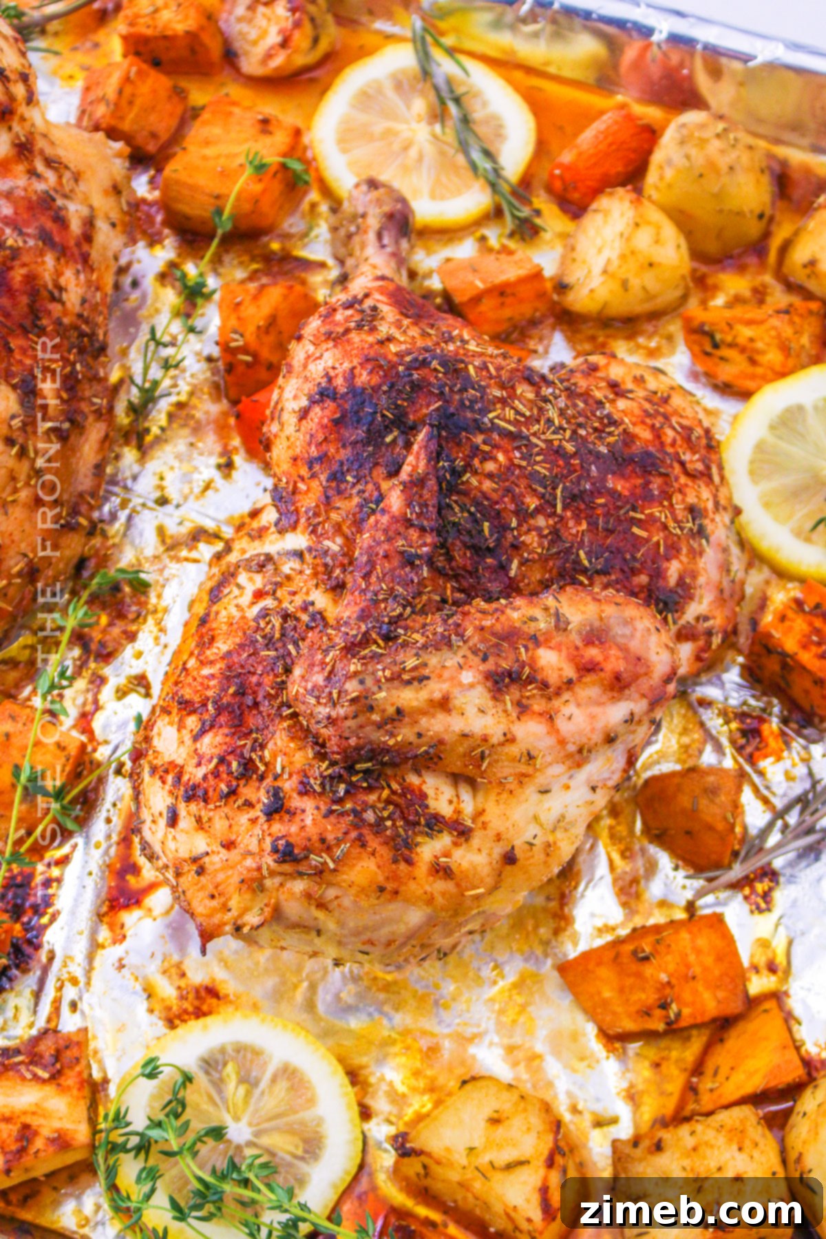 Golden Roasted Half Chicken 7 Finished Roasted Half Chicken recipe, ready to serve