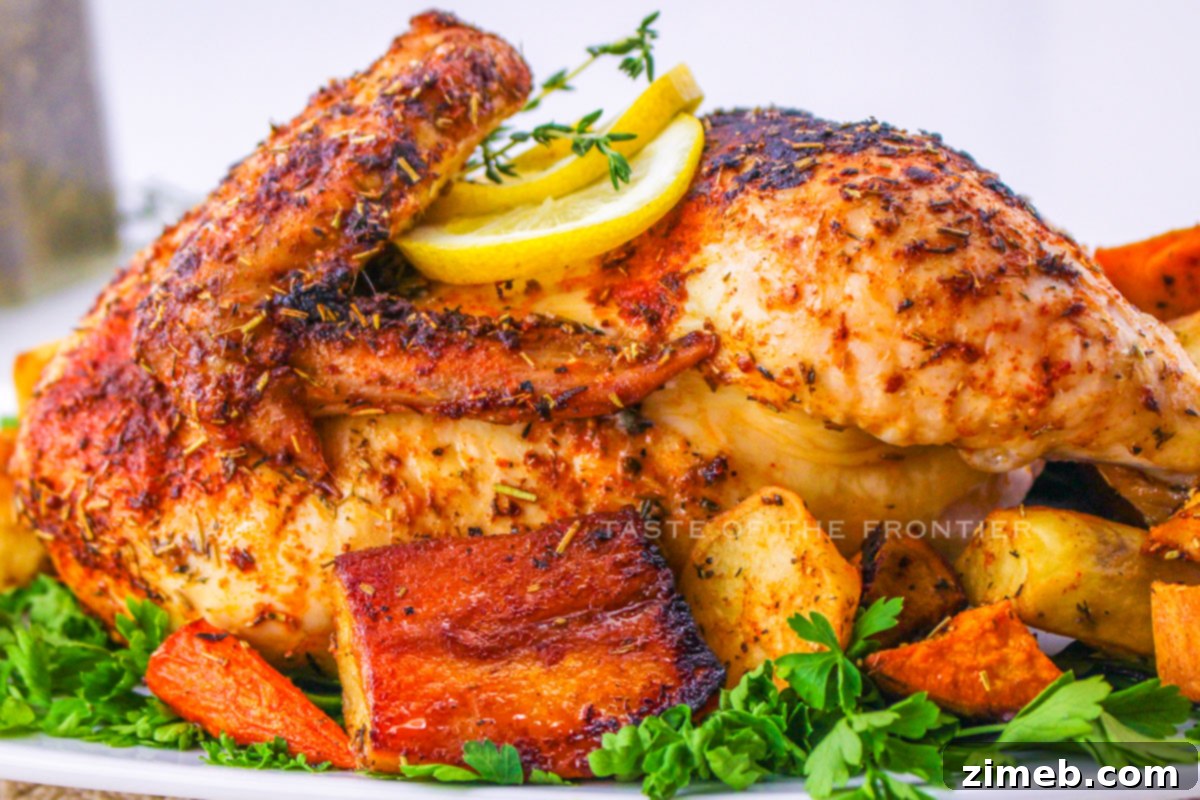 Golden Roasted Half Chicken 8 A full meal of Roasted Half Chicken with roasted vegetables