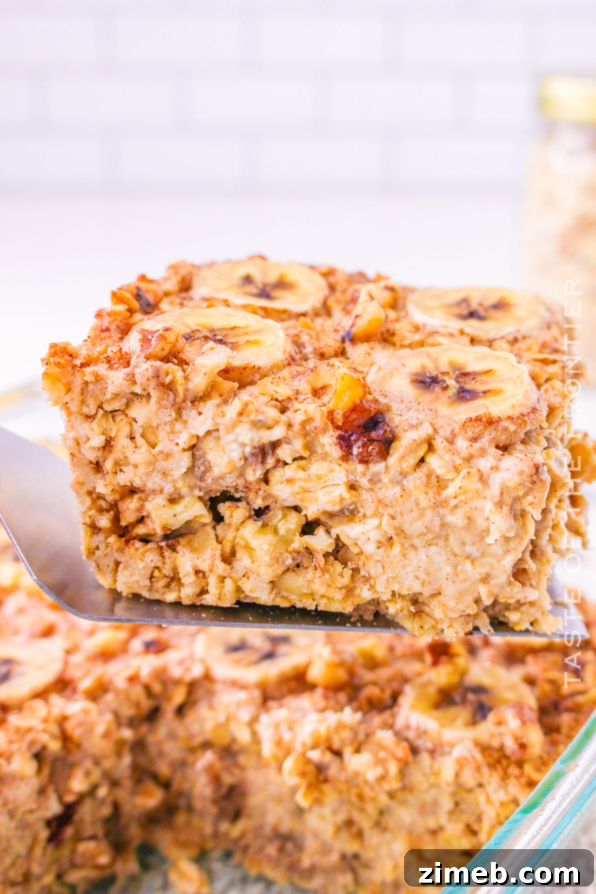 Banana Bread Breakfast Bake 3 banana and oats breakfast