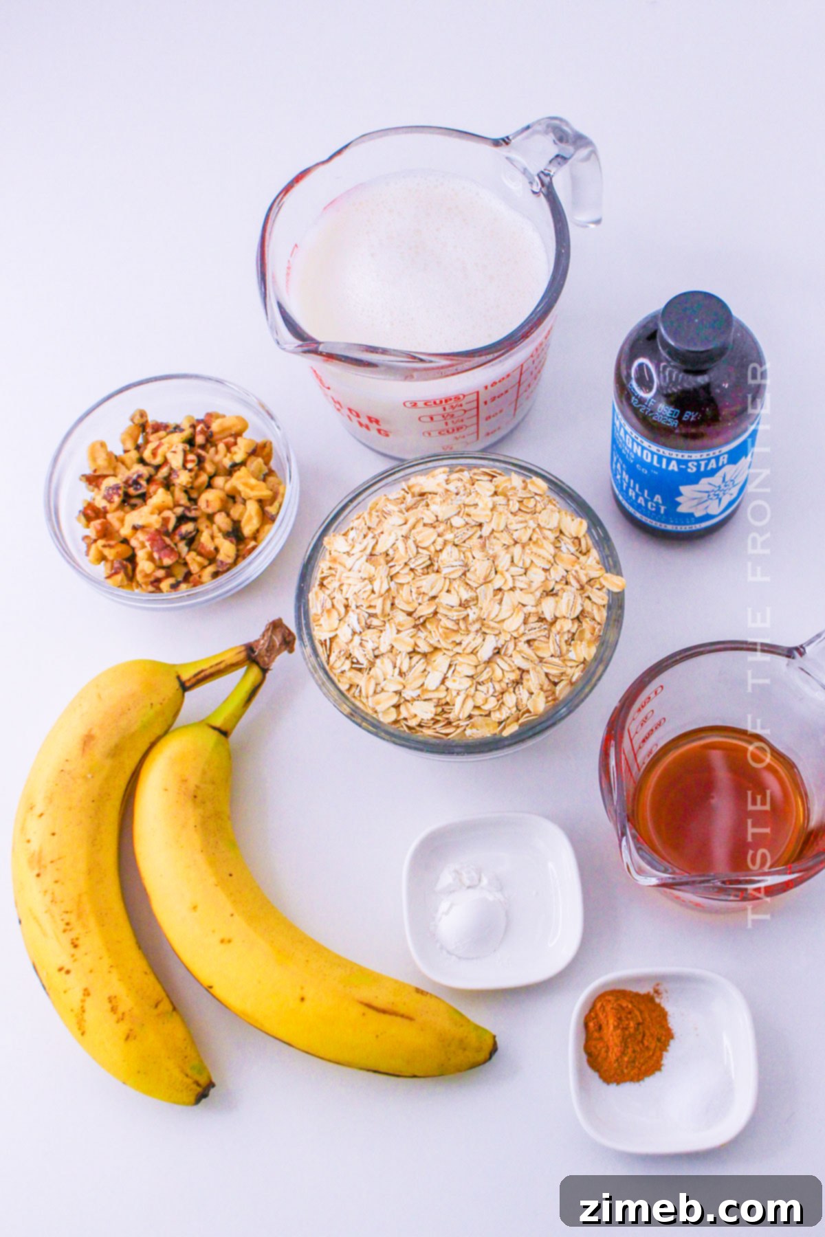 Banana Bread Breakfast Bake 4 Banana Bread Baked Oatmeal ingredients