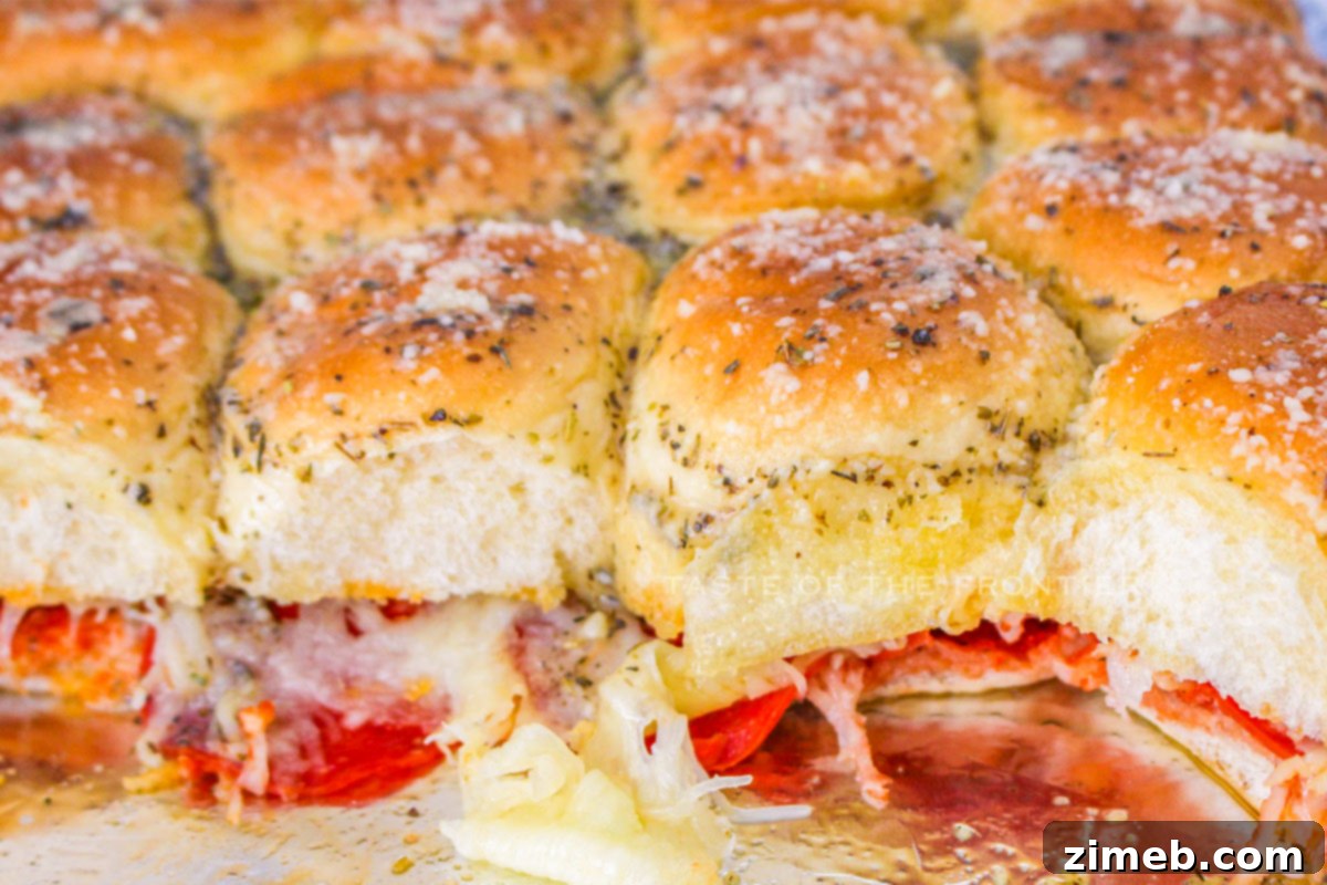Pizza Bites 8 Baked Pizza Sliders with golden-brown tops