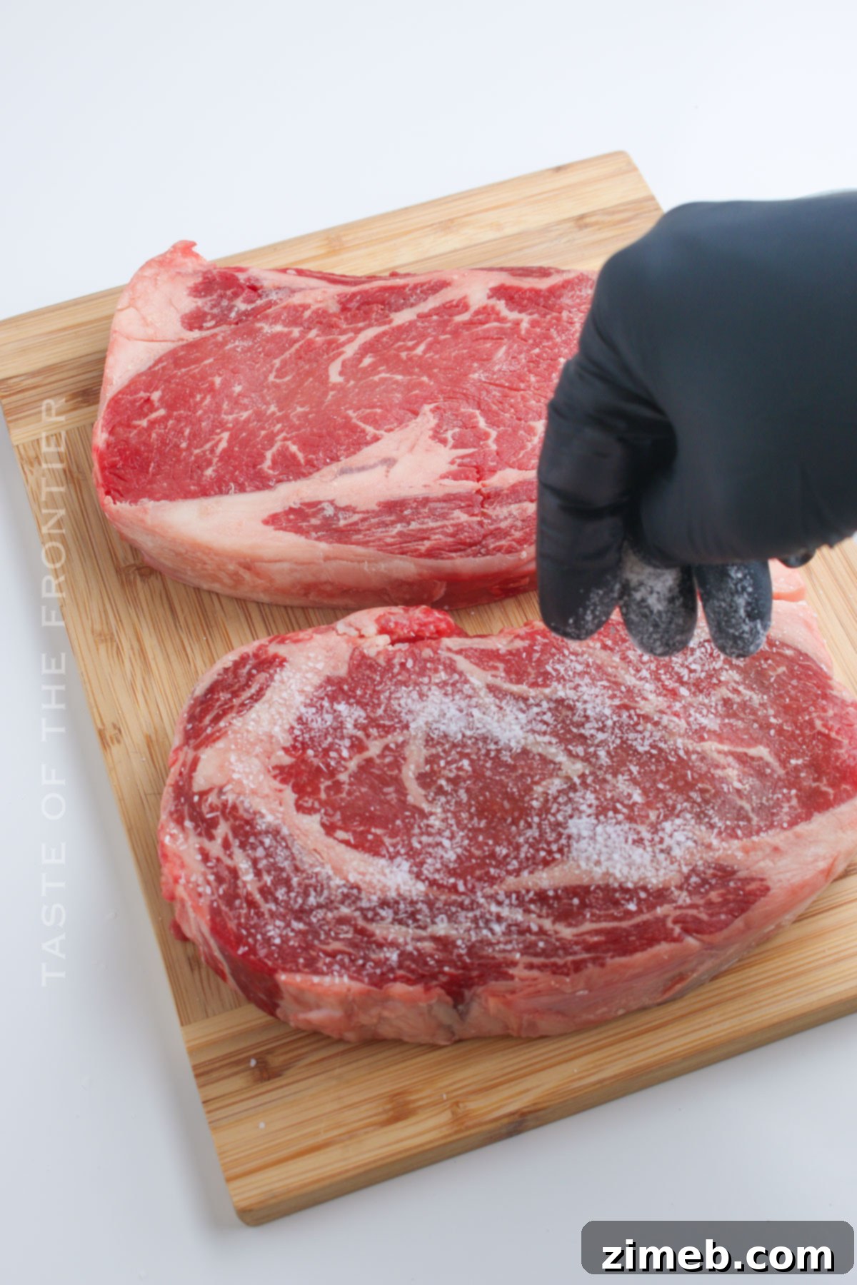 seasoning the steak