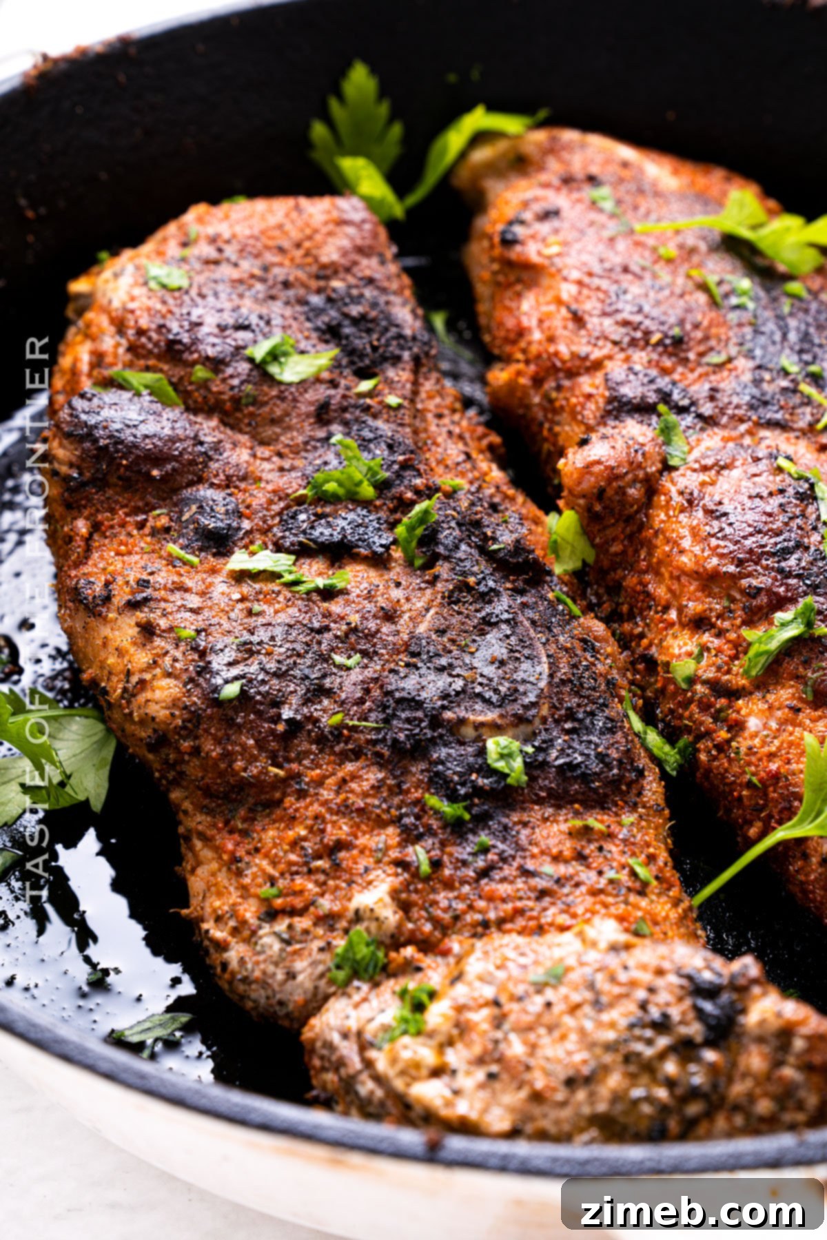 Juicy Garlic Herb Pork Steaks 14 stovetop pork recipe