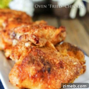 Crispy Oven-Fried Chicken pieces