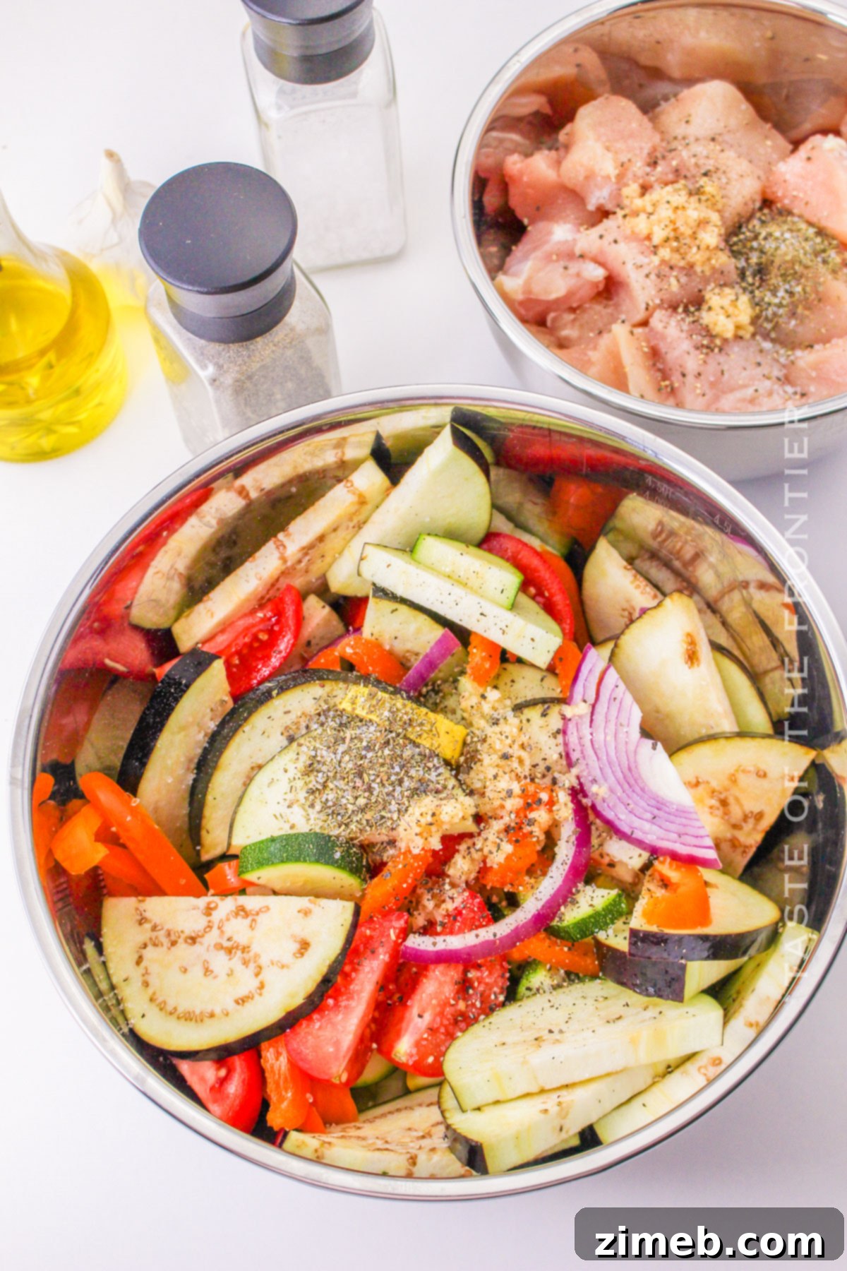 How to prepare Sheet Pan Chicken Ratatouille step-by-step