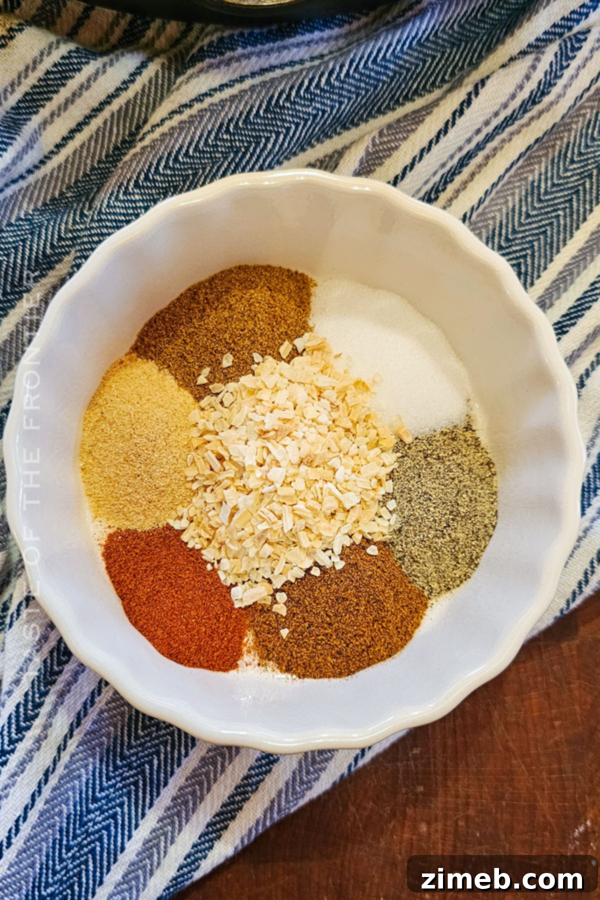 Flavorful Taco Filling 5 Close-up of taco seasonings, ready to be blended for the homemade taco meat recipe.
