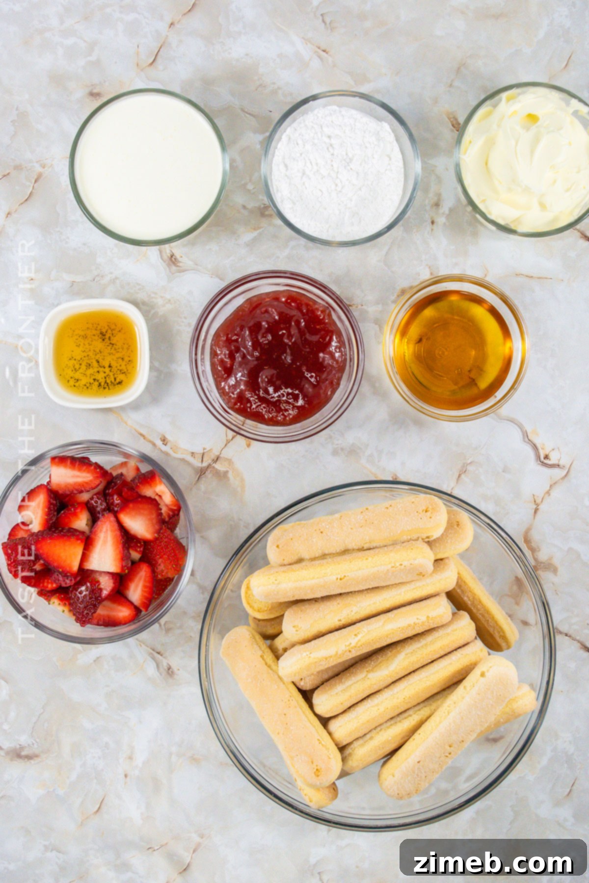 Strawberry Tiramisu ingredients
