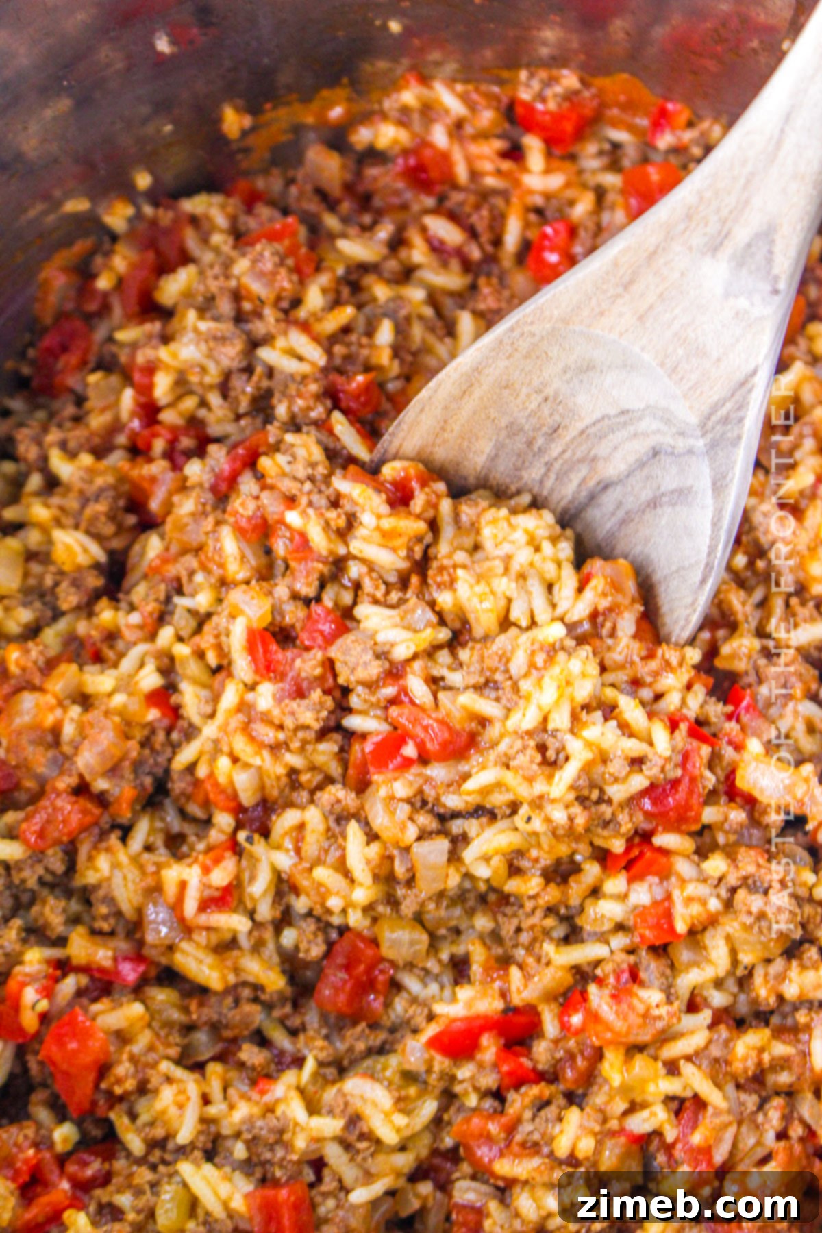 Simple Savory Instant Pot Spanish Rice 14 Instant Pot Spanish Rice recipe close-up