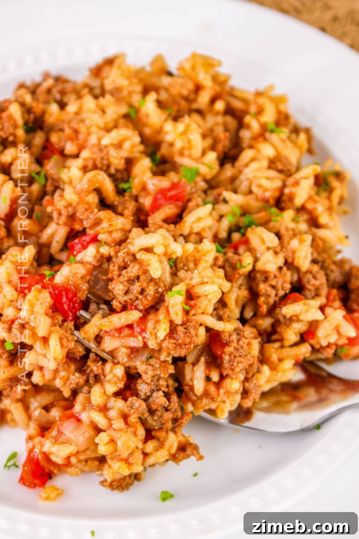 Simple Savory Instant Pot Spanish Rice 8 Pressure Cooker Spanish Rice in a bowl