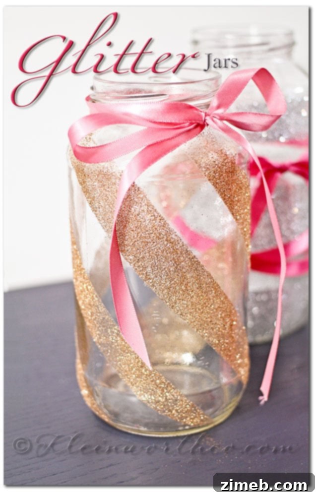 DIY Glitter Jar Decorating Tutorial Stunning DIY Glitter Jars for Home Decor