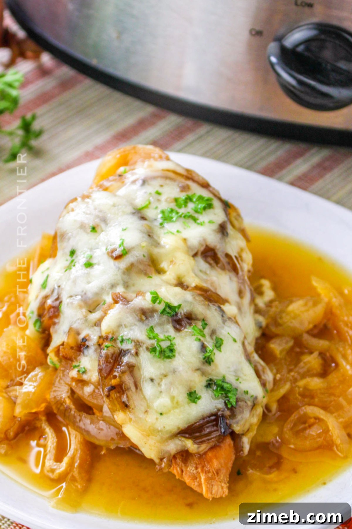 Savory French Onion Chicken 7 slow cooker chicken dinner