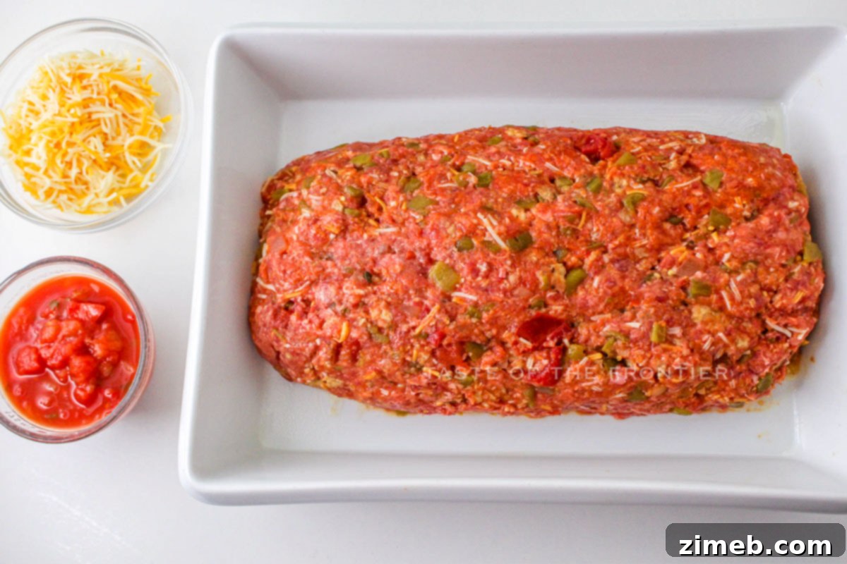 Fiesta Meatloaf 6 How to form Mexican meatloaf for baking