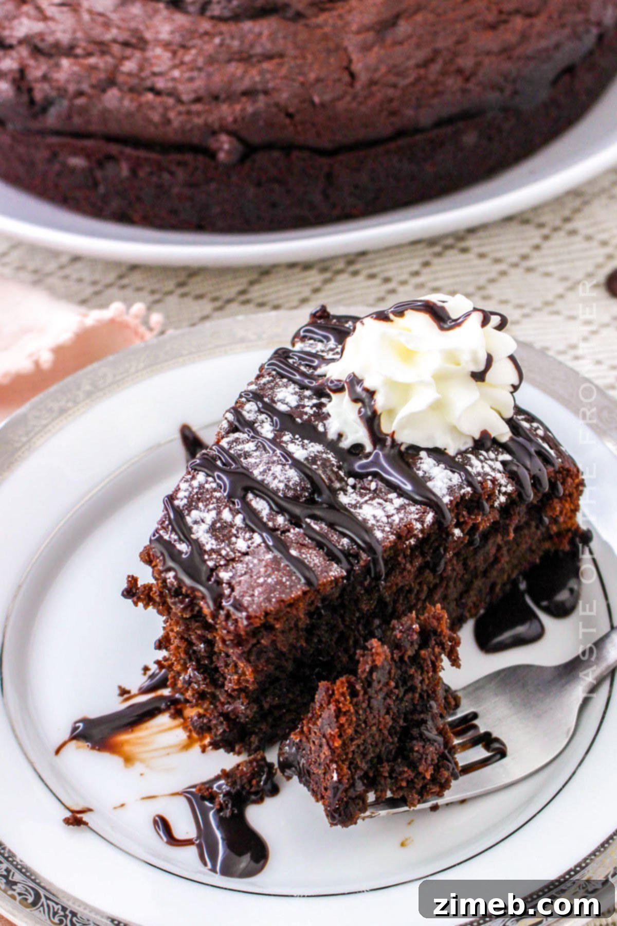 single layer chocolate cake