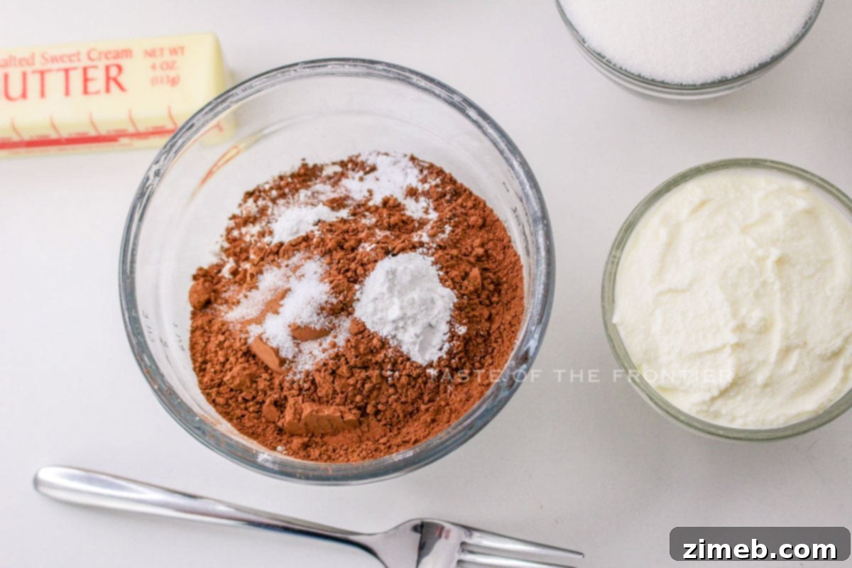 making the cake batter