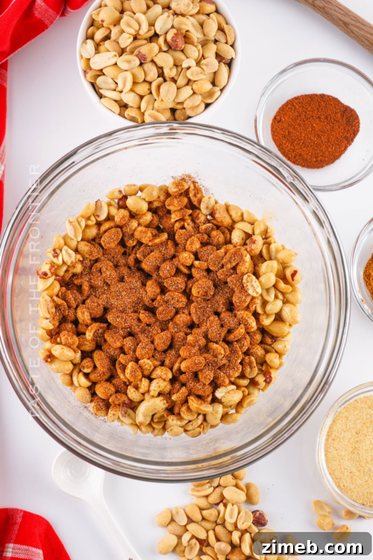 Fiery Roasted Peanuts 5 Step-by-step process of how to make Spicy Peanuts at home.