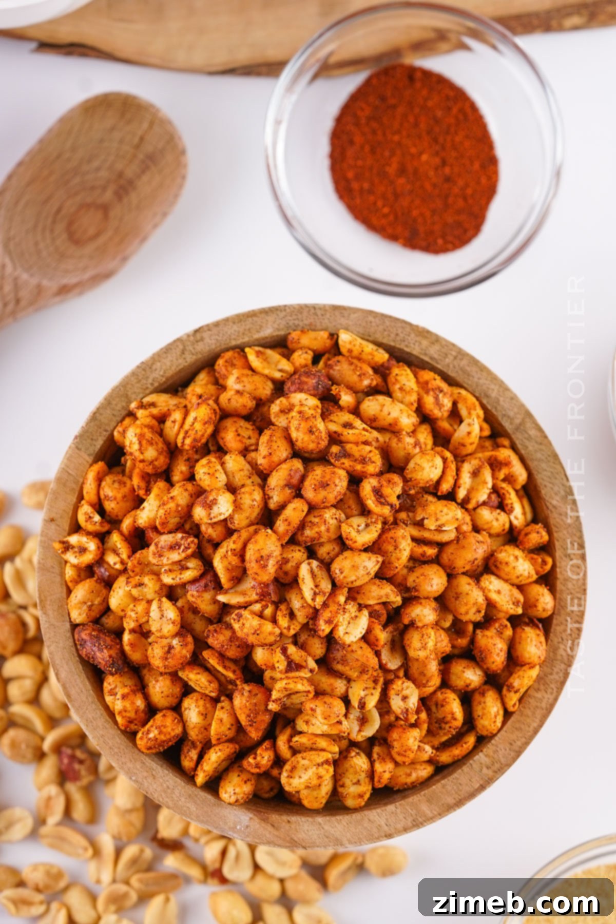 Fiery Roasted Peanuts 7 Easy appetizers for game day and parties: Spicy Peanuts.
