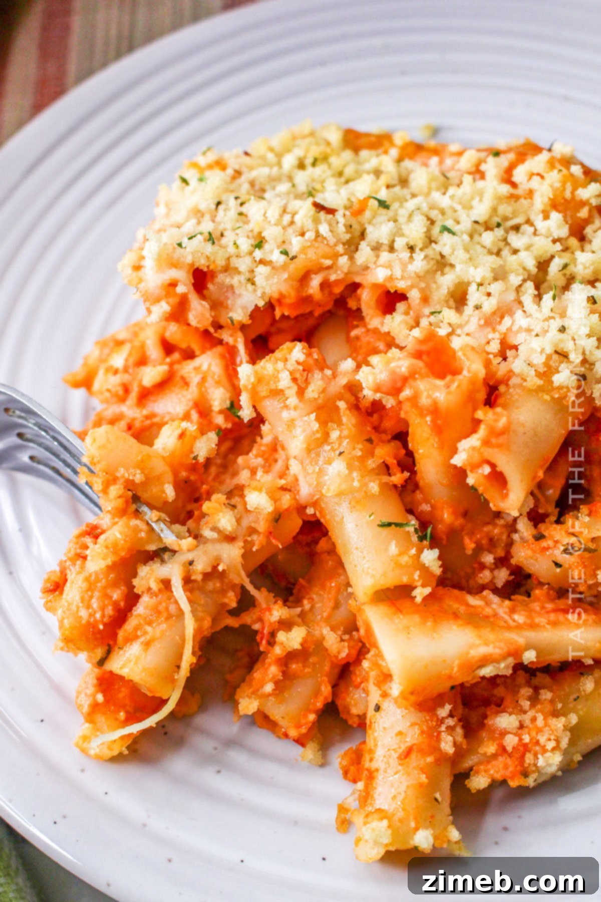 Five Cheese Ziti al Forno - a rich and creamy baked pasta dish perfect for family dinners