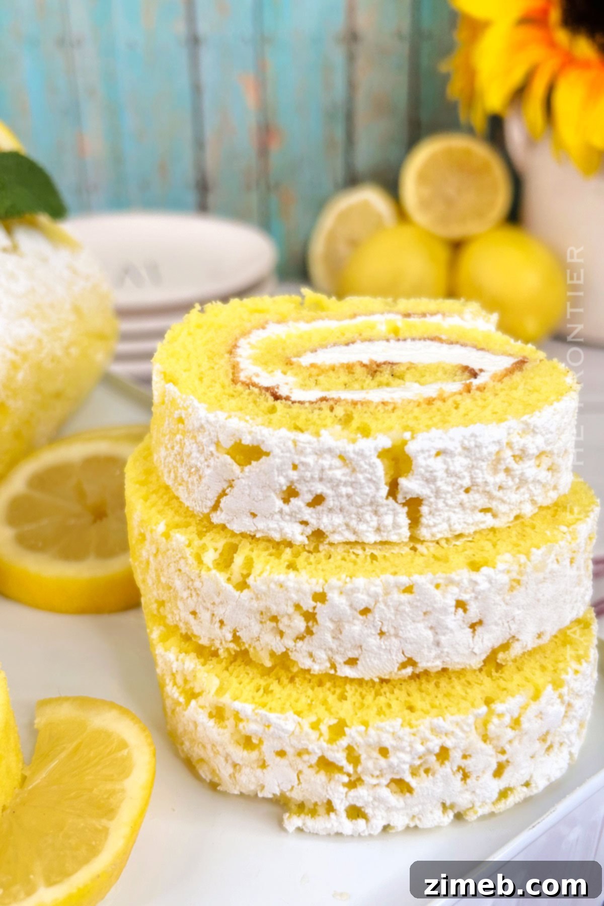 Lemon Roll Cake 2 Lemon Roll Cake - a perfect spring dessert