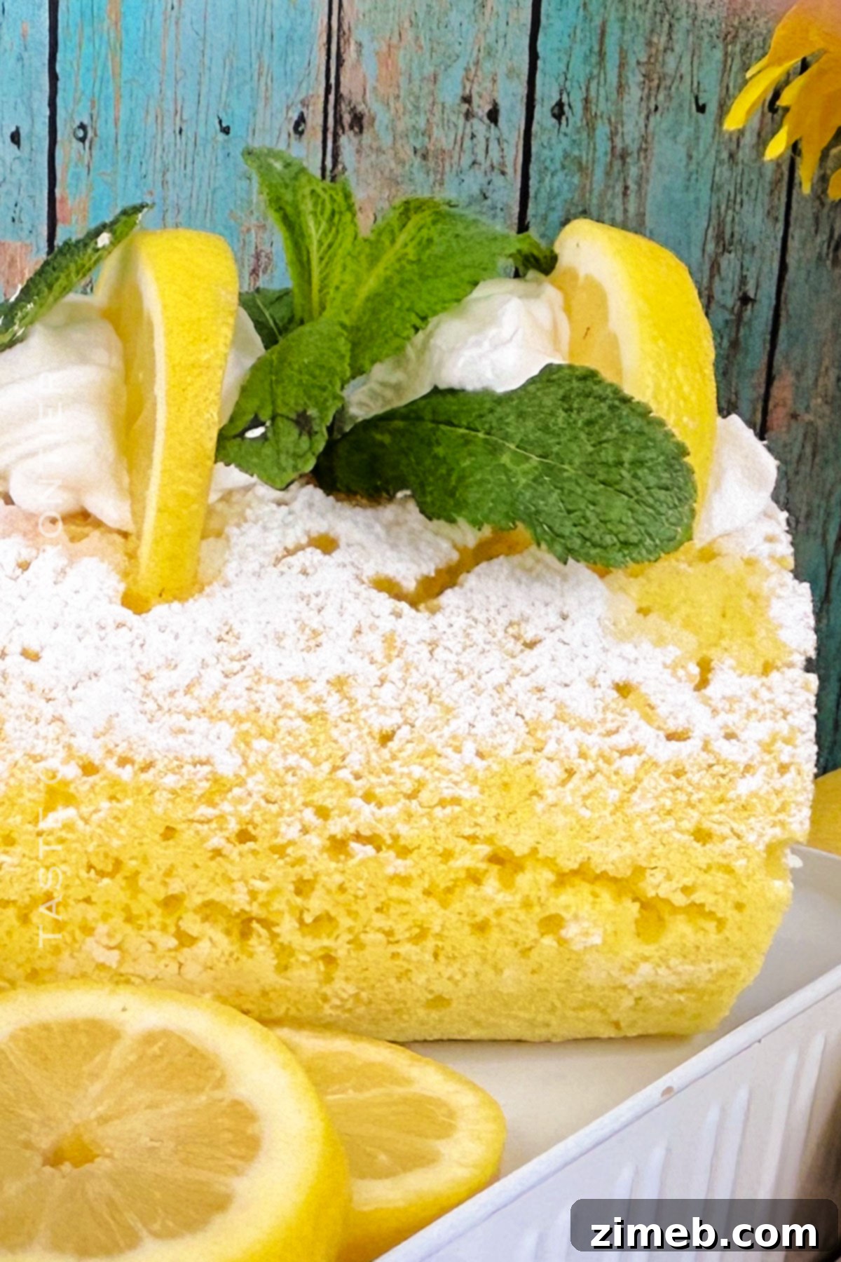 Lemon Roll Cake 8 Citrus cake roll with cream cheese