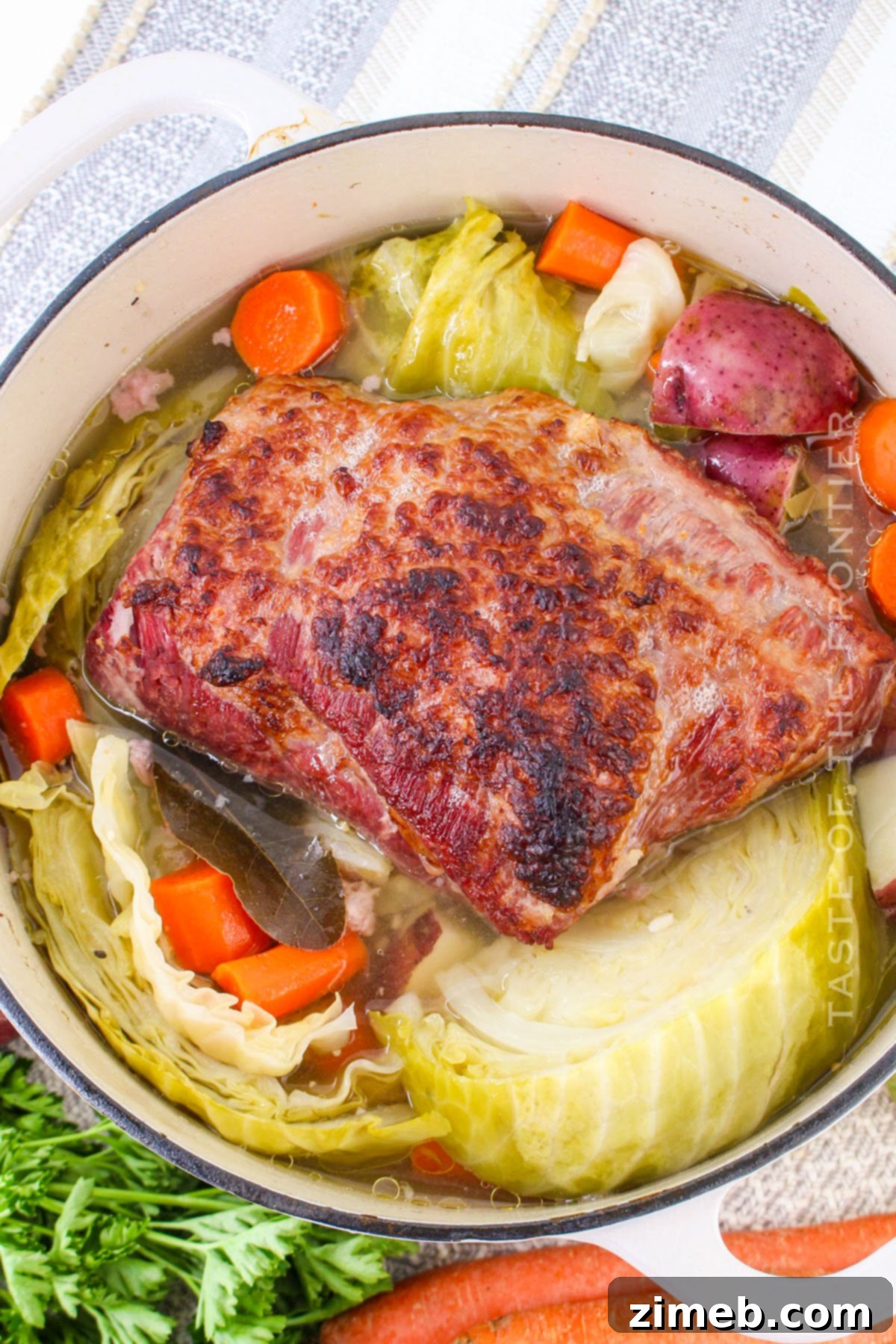 Hearty Dutch Oven Corned Beef and Cabbage Supper 8 Dutch Oven Corned Beef and Cabbage recipe