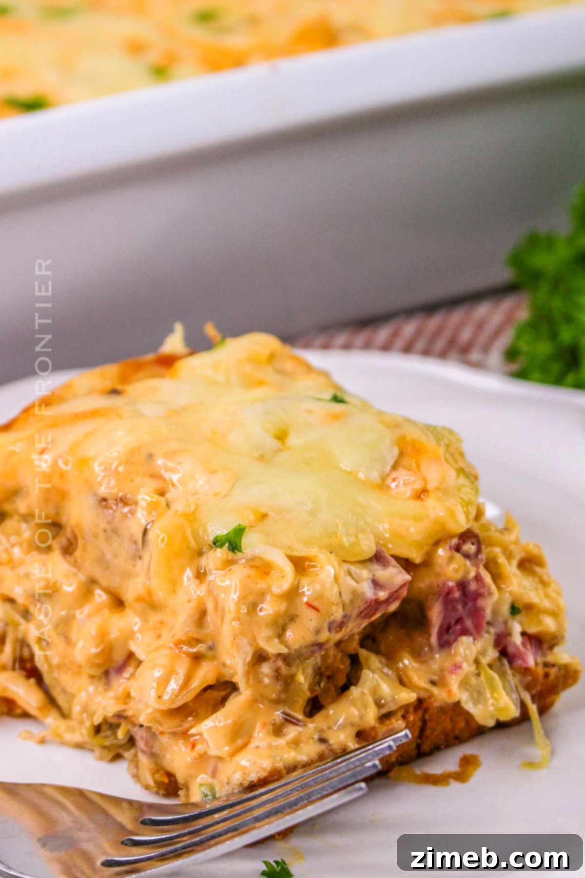 Holiday Corned Beef Meal - Reuben Casserole is a fantastic dish for any festive occasion, especially St. Patrick's Day.