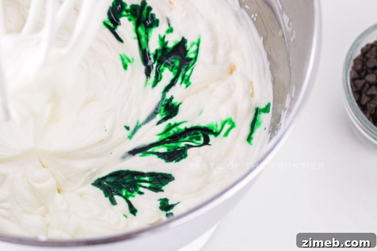 Emerald Mint Dream 6 add the food coloring