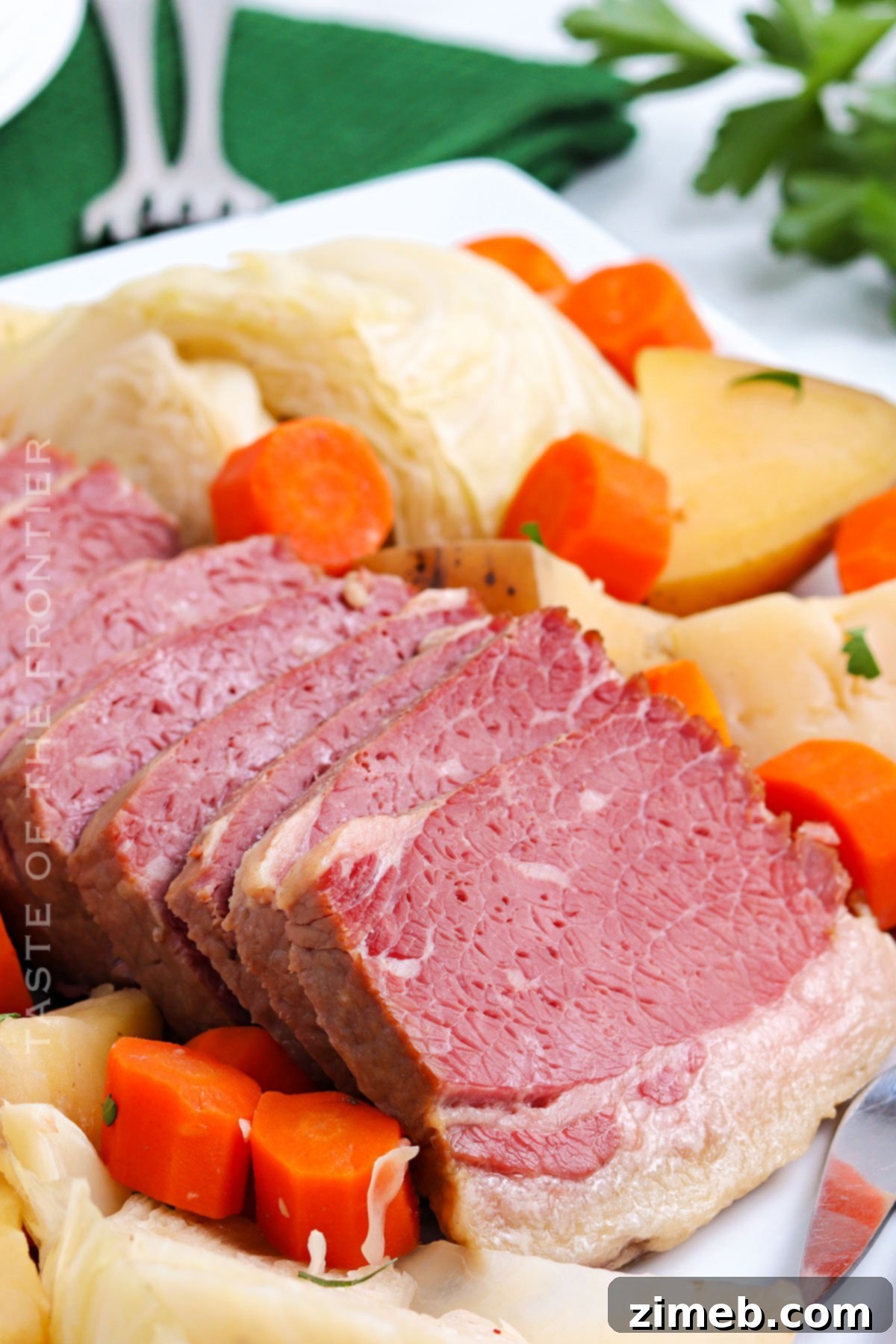 Slow Cooker Corned Beef and Cabbage: A perfect one-pot meal with tender beef and vegetables.