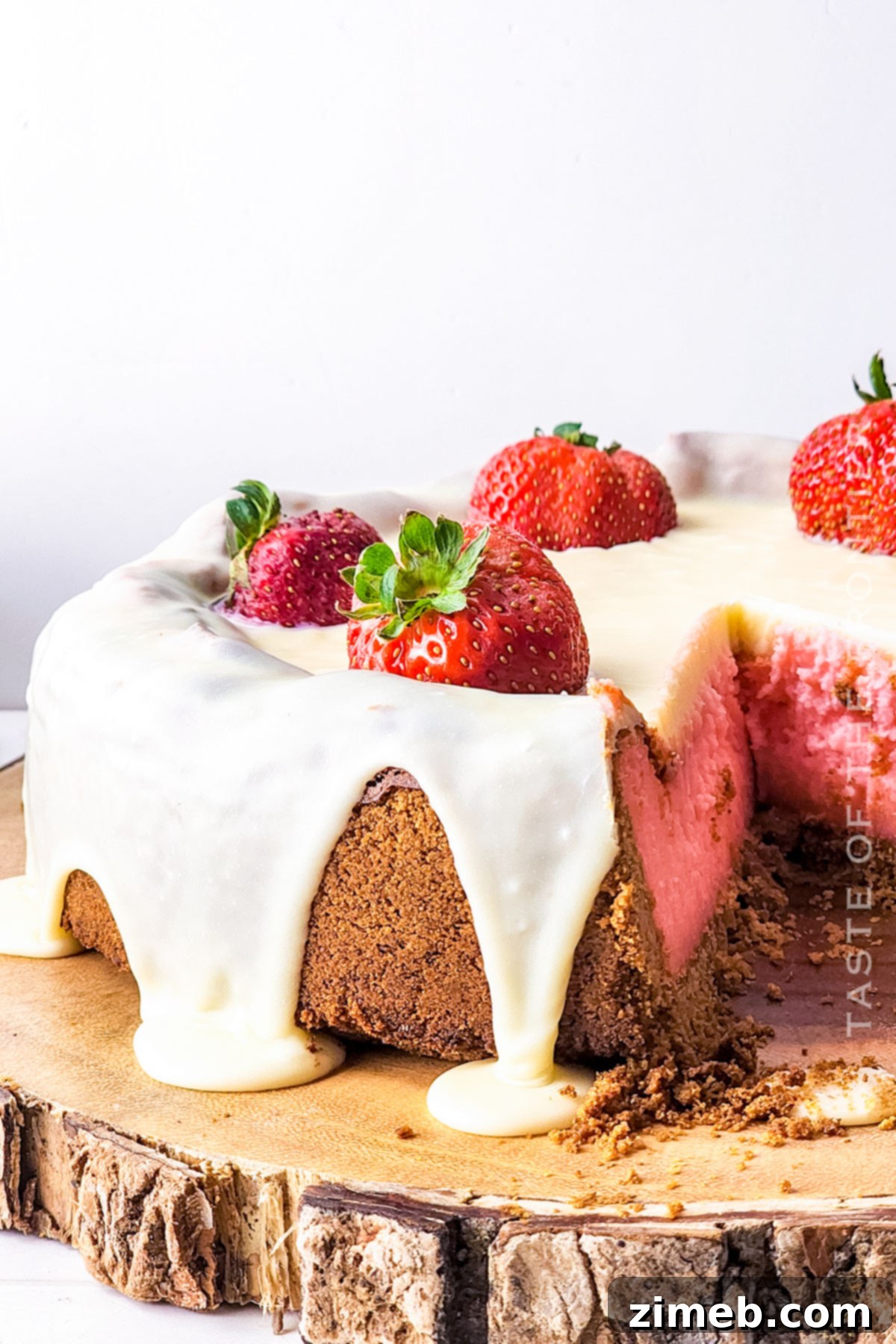 Luscious White Chocolate Strawberry Cheesecake 13 White Chocolate Strawberry Cheesecake recipe