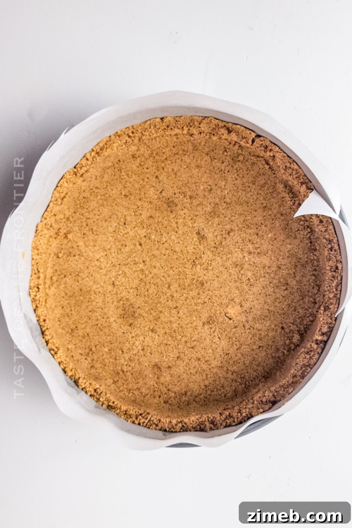 Luscious White Chocolate Strawberry Cheesecake 5 making the graham cracker crust