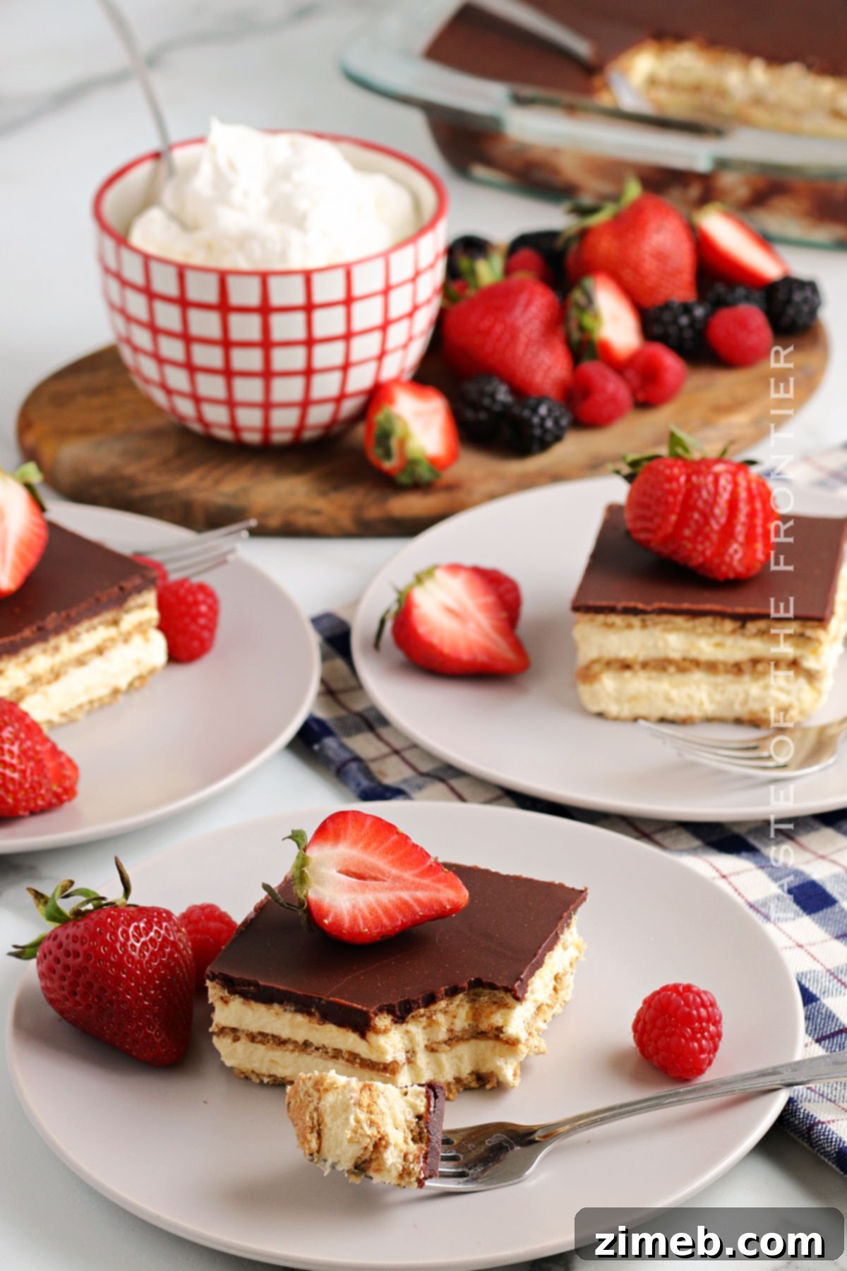 Decadent No-Bake Eclair Delight 3 no bake dessert with graham crackers