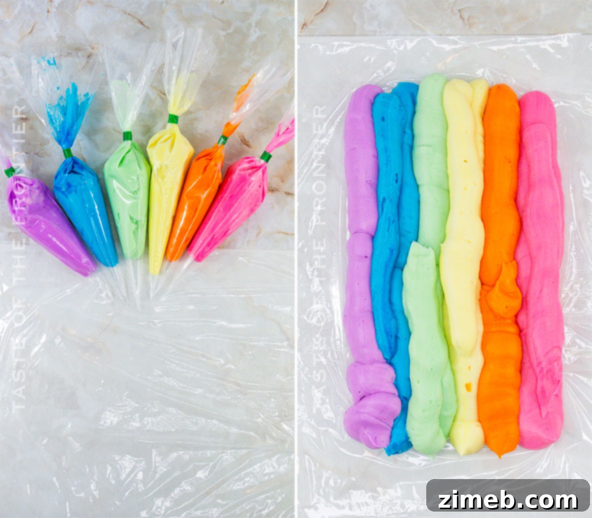 multi colored frosting