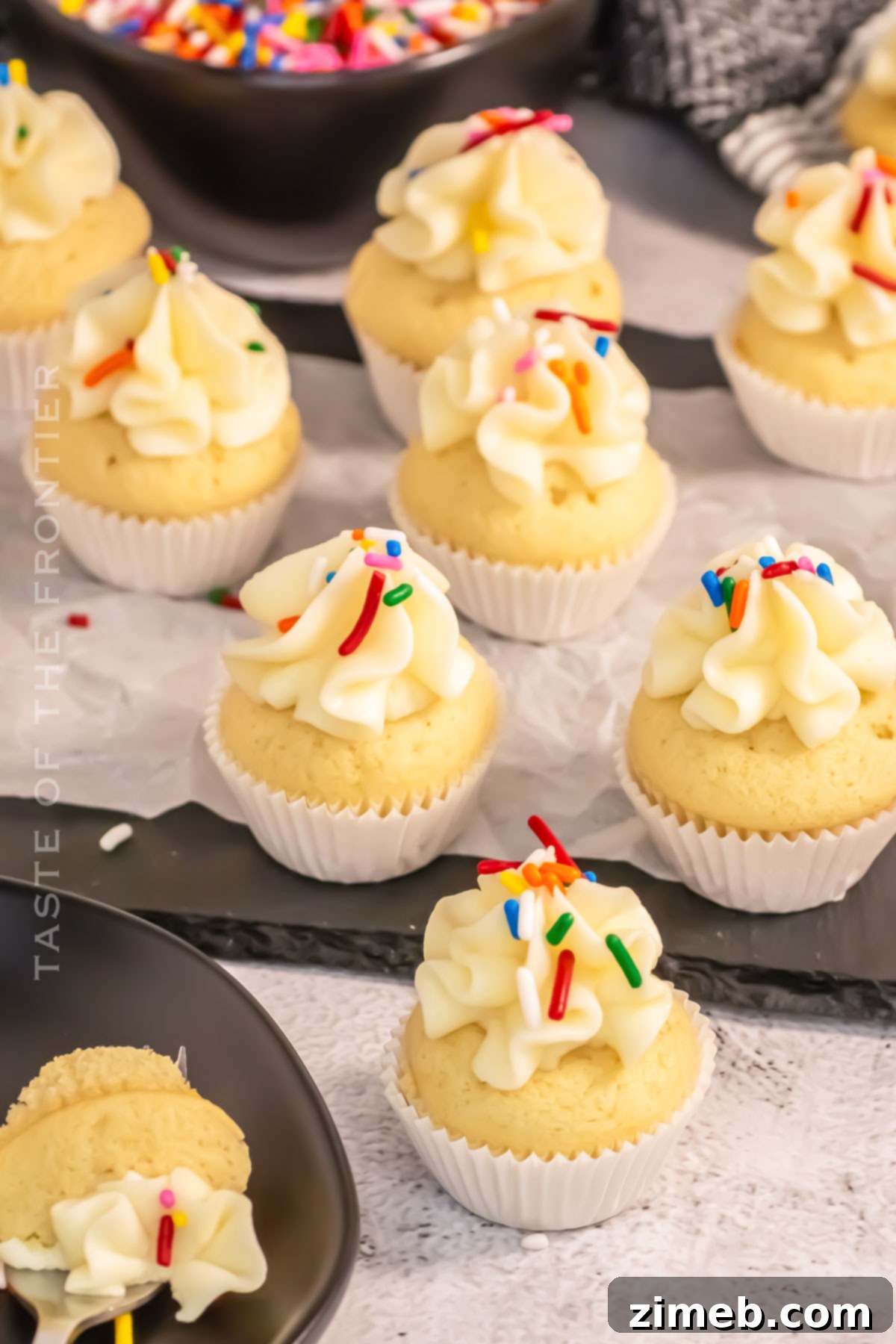 Bite-Sized Delights 3 Vanilla Mini Cupcakes