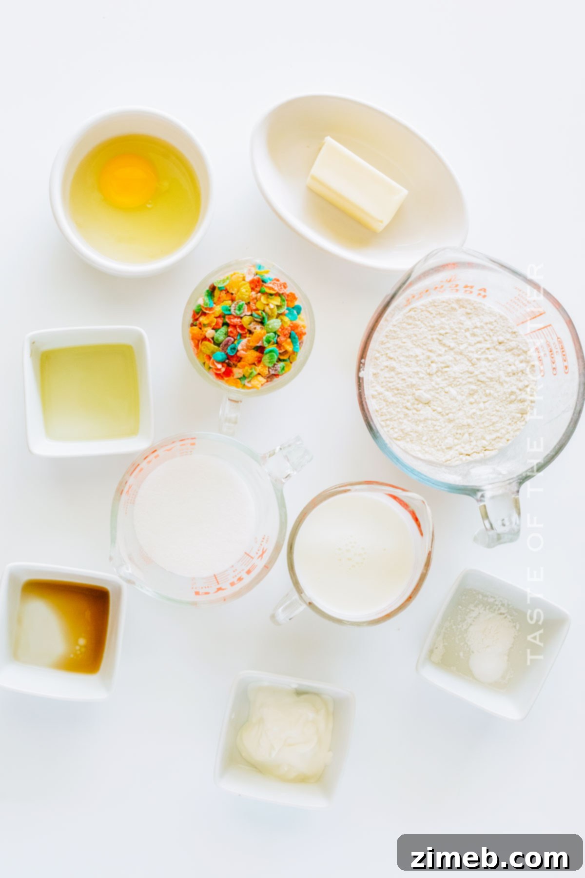 Fruity Pebble Donut ingredients