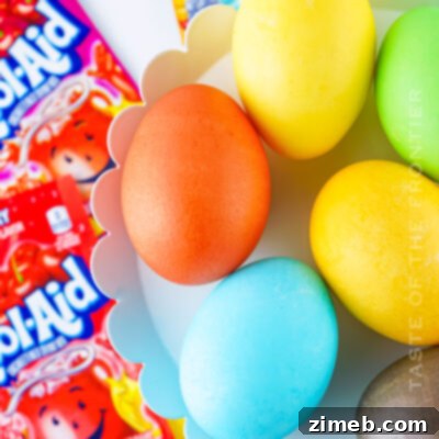 Kool-Aid Dyed Eggs